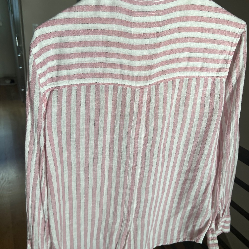 Rails Pink And White Button Down - image 2